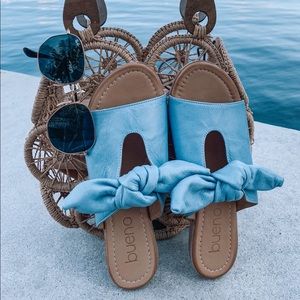 Blue sandals